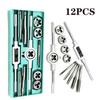 8/12/20Pcs Metric Hand Tap and Die Set M3-M12 Straight Taper Reamer Tools Screw Thread Plugs Hot Sell