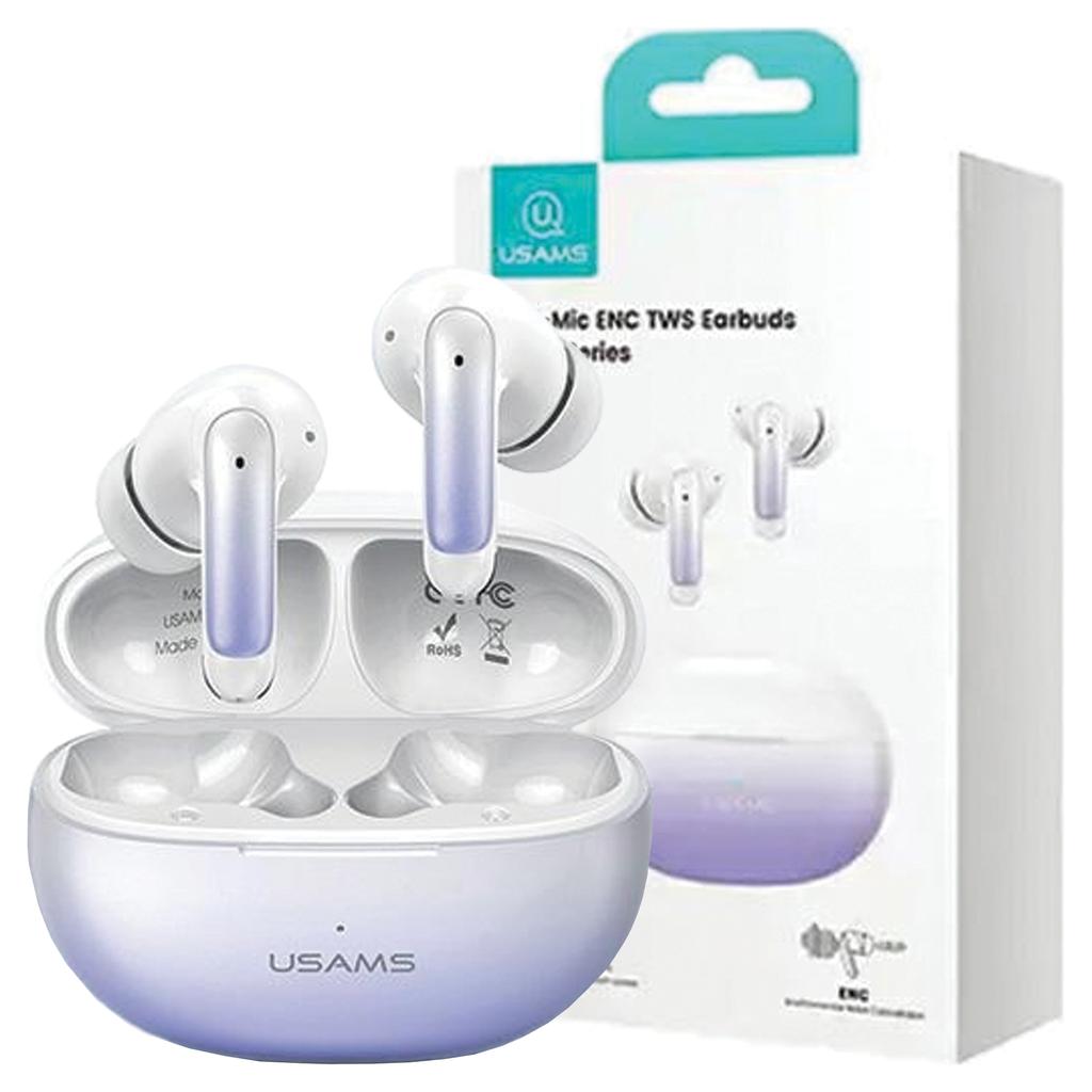 Usams Słuchawki Bluetooth 5.3 Tws X-Donseries Enc Bezprzewodowe Fioletowy Gradient/Purple Blue Bhuencxd04 (Us-Xd19)
