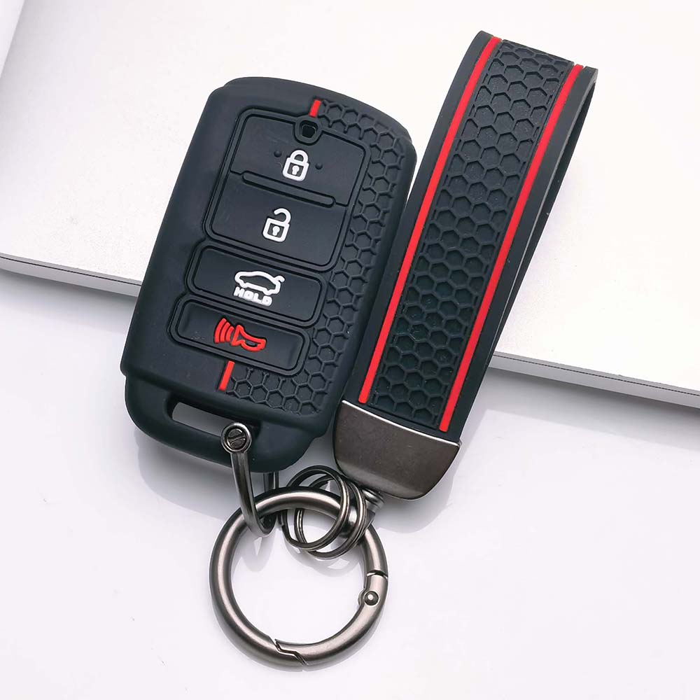Key Fob Cover for Hyundai with Keychain Anti-Scratch Guard Shockproof Protection Soft Grip Texture Responsive Button Touch Dust Resistant Cover