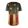 Damenmode Lässig Plissee V-Ausschnitt Kurzarm T-Shirt Tops
