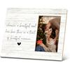 SRADMO Sympathy Picture Frame 10x8 Wooden Tabletop - Memorial, Remembrance Bereavement Gifts, 'Wherever a Beautiful Soul Has Been There Is a Trail'