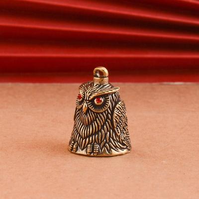 Artistic Owl Shape Metal Windchimes Bells Antique Keychain Pendant Elegant Bag Good Luck Ornament Craft Decors Gift