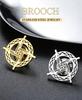 Dawapara Saint Brigid Cross Brooch Irish Amulet Religious Jewelry Celtics Lapel Pin Stainless Steel Accessories for Bag Hat