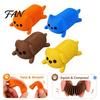Springy Animal Fidget Toy 1/4Pcs 3D Printed Cat Toy, Lying Spring Dog Stress Flexible Relief Stretchy for Desk Decor Sensory Toys