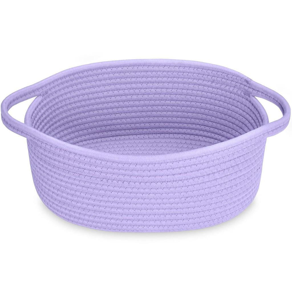 Hand-Woven Multi-Color Storage Basket Gift Bin