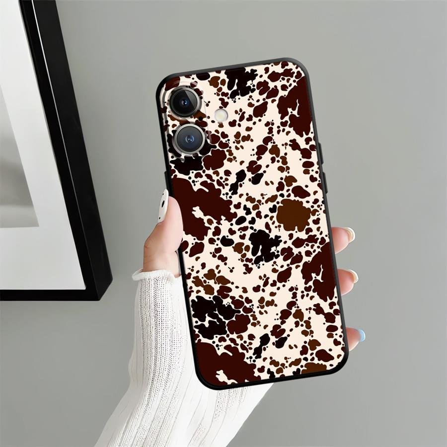 

Чехол с узором «Пятнистая корова» для Apple iPhone 17 Pro Max 11 14 15 Pro 7 8 XR XS MAX 12 17e 16 Air 13 Funda Чехол для телефона iPhone17e