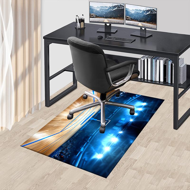 

Basketball Court Crystal Velvet Office chair mat Area Rug - Non-Slip, Floor Mat, Office Desk Chair Rugs,Christmas Gift-1106211 60cm by 90cm