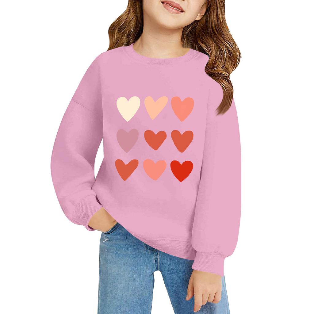 Kinder Langarm Lockerer Pullover Buchstabenaufdruck Rundhals Sweatshirt