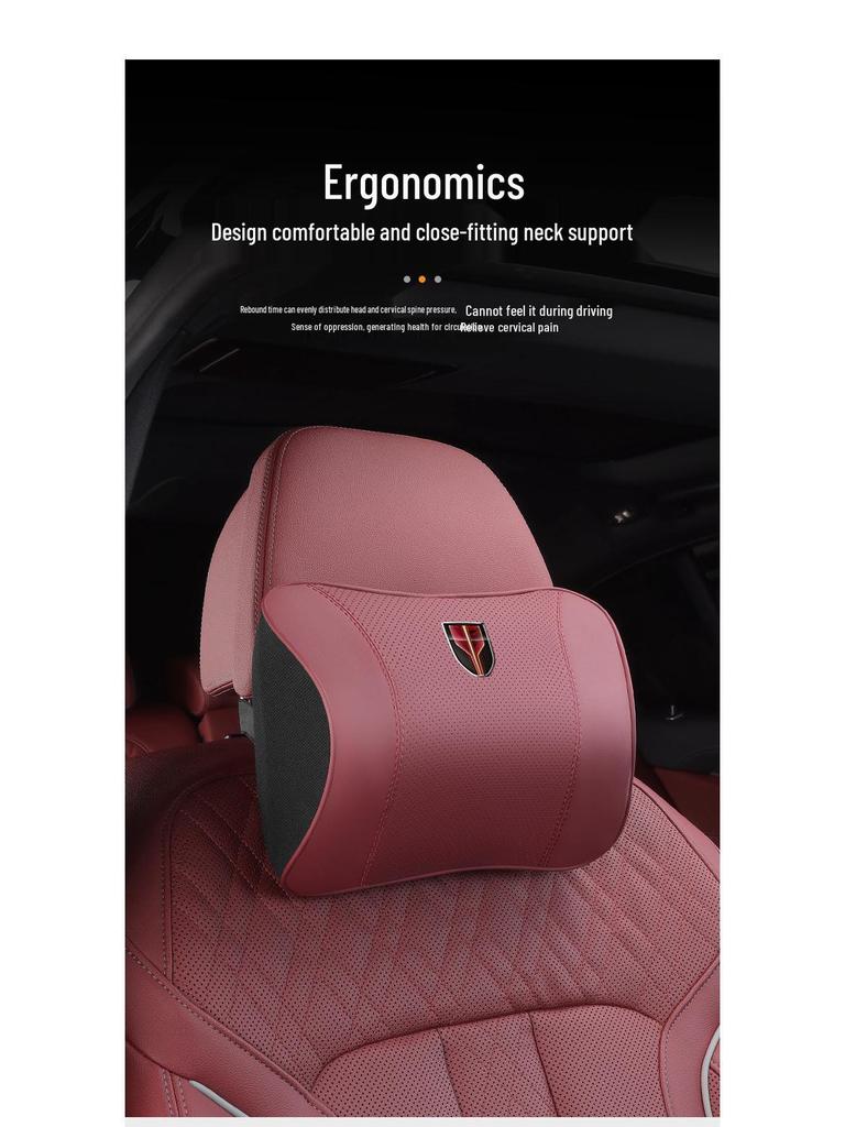 Kompatibel mit Kopfstützen-, Nacken- und Lendenwirbelstützkissen für das Fahrzeuginnere von Hongqi HS5/H5/HS7/H7/H9.