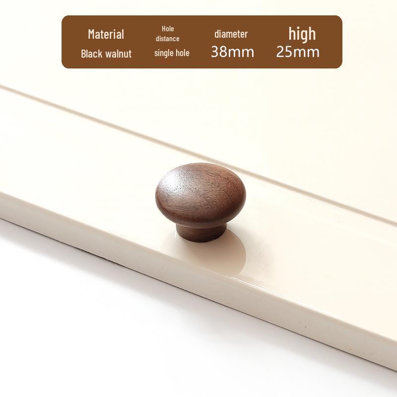 Minimalist Solid Wood Cabinet and Wardrobe Door Handle