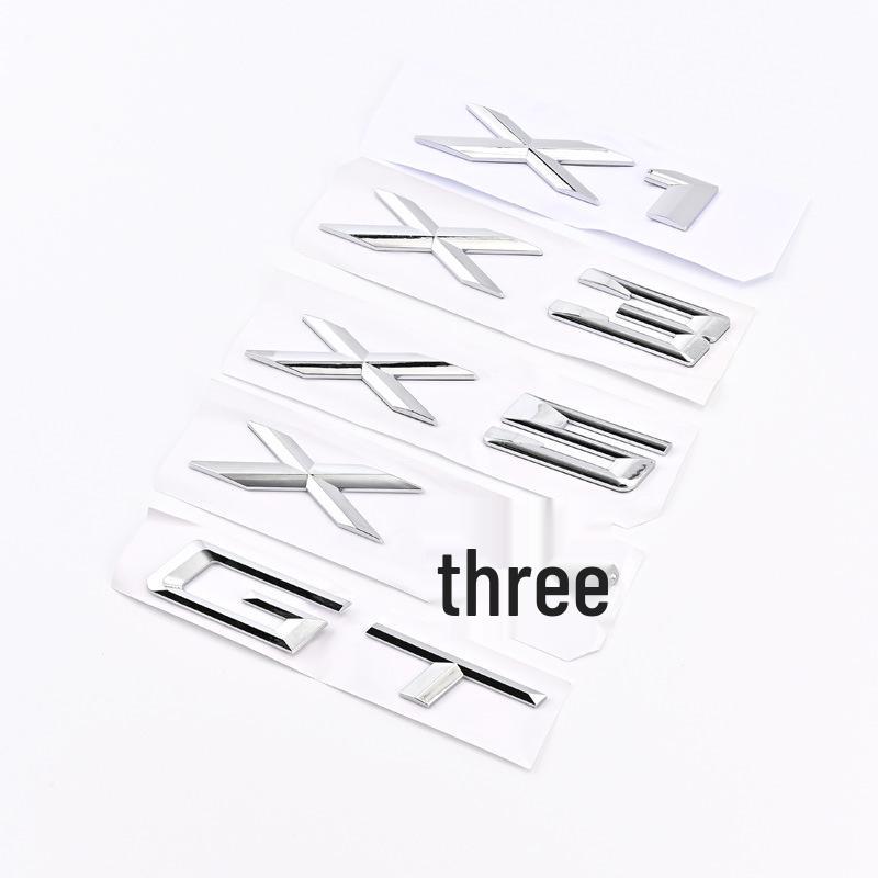 Compatible BMW X1, X3, X5, X6, X6 GT Emblem Badge for Modified Car Rear Trunk.