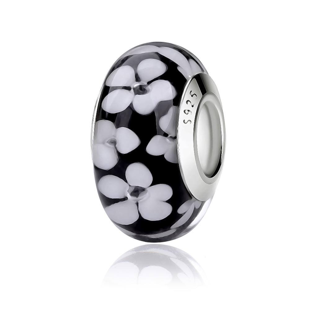 Copper Murano Glass Charms Fit Original Bracelets Round Murano Glass Charms Beads Diy Women Jewelry Gifts For Women