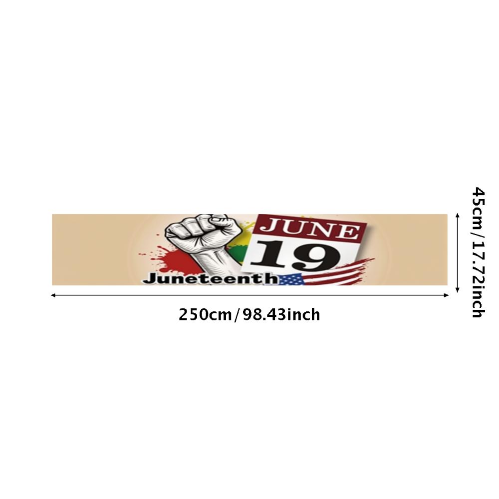 Calendar Theme Decorative Banner Juneteenth Banner Celebration Banner for Outdoor Decoration Community Gathering