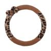 Leopard Print Car Steering Wheel Cover Plush Winter Warm Non-slip Car Handle Cover Car Steering Wheel Cover