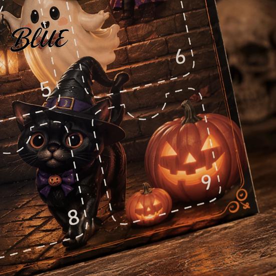 Collectibles for Sand Table Landscaping Halloween Advent Calendar with 9 Mini Resin Figures Day Spooky Countdown Miniature Horror Theme Ornaments To