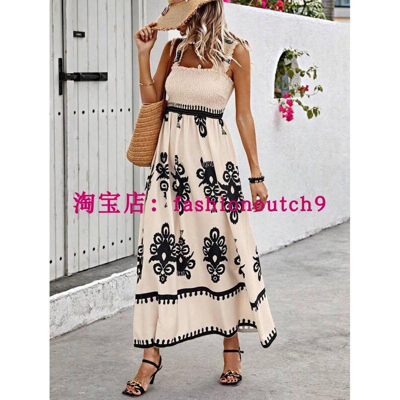 

2025 Women s Holiday Printed Front Cross Dress Color L