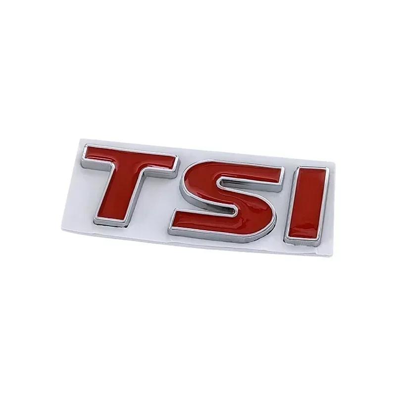 RUNTB1 Metal TSI Car Body Side Emblem Rear Trunk Badge Sticker for Volkswagen VW Touareg Tiguan Polo Vento Golf Passat Jetta Sagitar