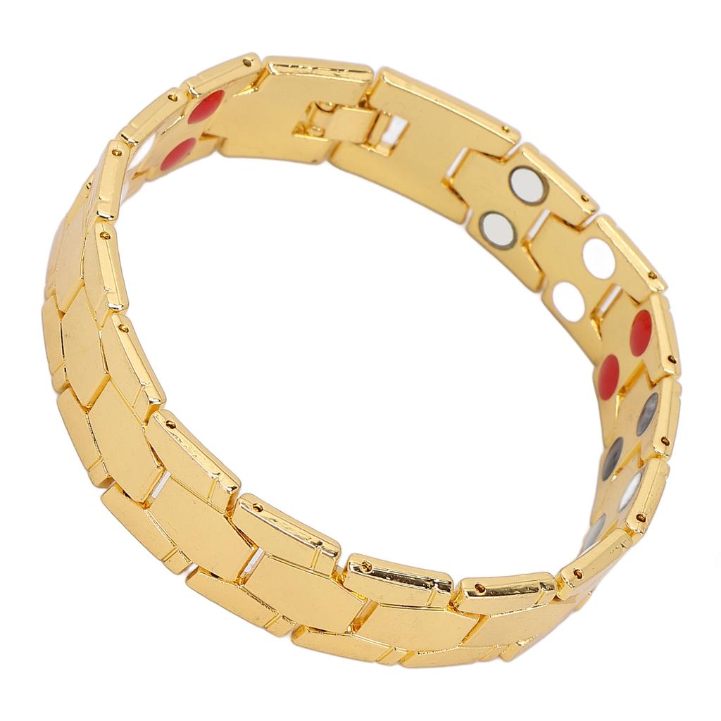 Magnet Therapy Bracelet Hexagon Design Improve Sleep Stylish Widen Titanium Steel Bracelets Jewelry