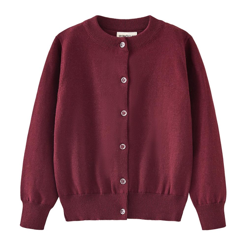 Spring and Autumn Ins Matching Children's Knitted Cardigan Jacket Cotton Girls Sweater Cardigan