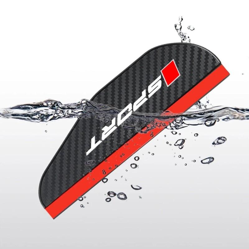 2 PCS Car Rearview Mirror Sun Visor Rain Eyebrow Visor Carbon Fiber Car Rearview Side Snow Rain Cover Kit Car Mirror Accessories