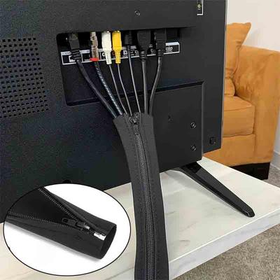 1/2/4 PCS Zipper Cable Sleeve Reusable Cord Organizer Cable Management Protector for Computer TV Wire Cord Organizers 48cm