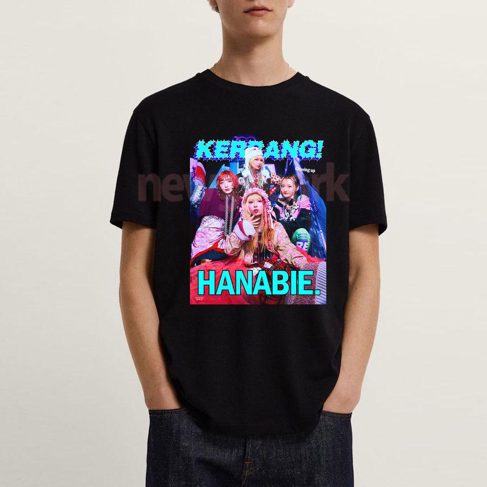 Japanische rein weibliche Metalcore Band Hanabie T-Shirt Frau Mann Fans Vintage Heavy Metal Baumwolle Grafik T-Shirts Freizeit Kurzarm