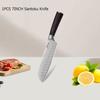 WXCOO Professional Kitchen Knives Fruit Slicing Stainless Steel Vegetable Cutter Utility Knife Japanese Chef Knife Wooden Handle