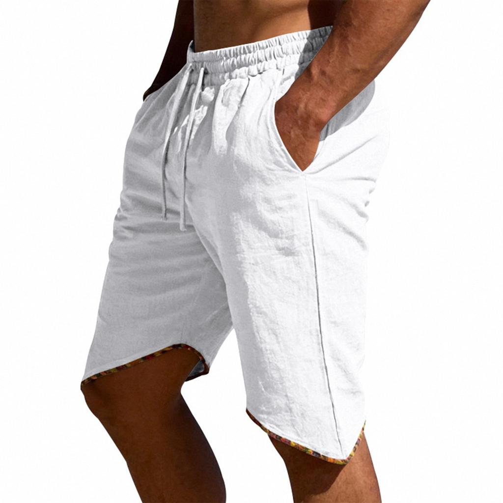 Men's Casual Loose -color Linen Pants - Men's Trendy And Unique Tailoring Breathable Beach Shorts