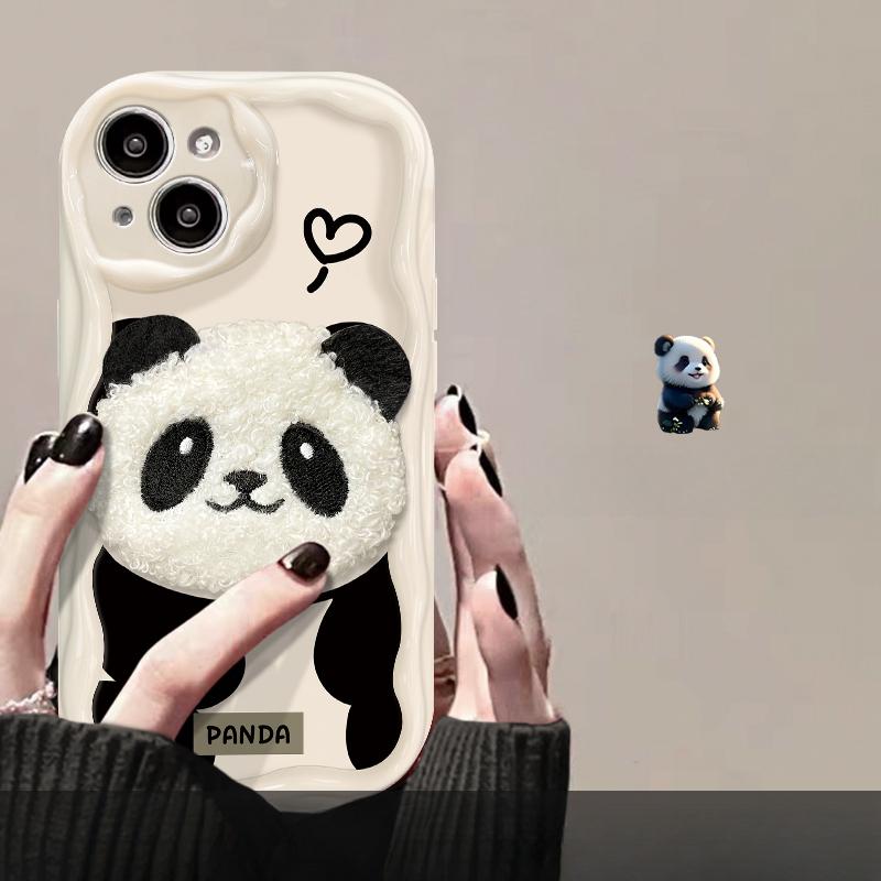 

Подходит для Apple 15promax Чехол для мобильного телефона iPhone 14/13 Мультяшный плюшевый ремешок с пандой 11/12 Силиконовый Xs iPhone 6s Plus