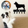 1pc Swedish Vallhund Key Rack Dog Leash Hanger - 9 Inch/6 Inch Wide Metal Wall Art for Wall Hanging and Hooks