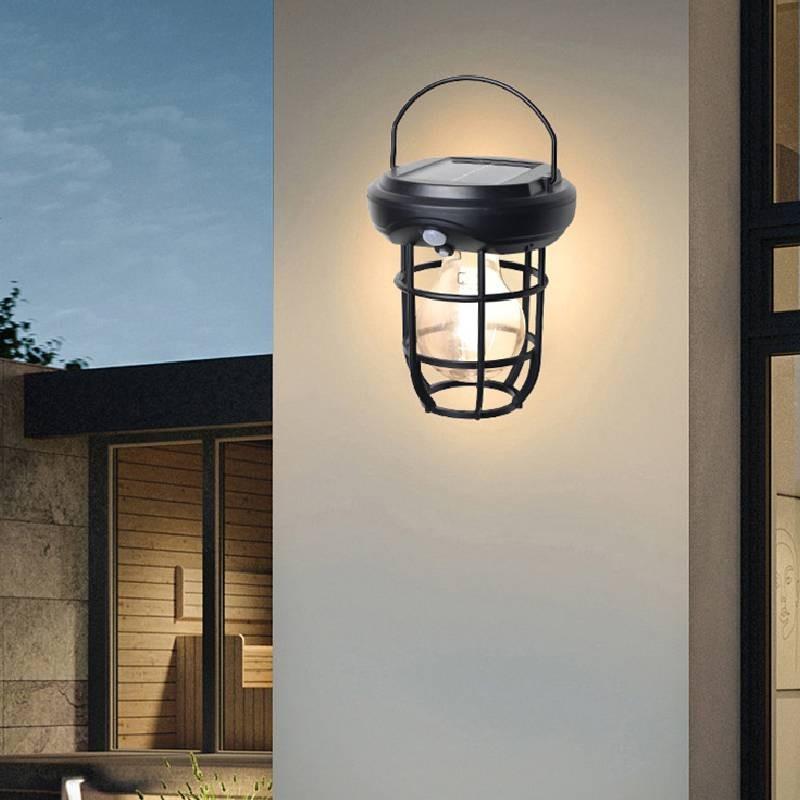 Lamp Solar Outdoor Motion Sensor Tungsten Filament Wall Light Garden Waterproof