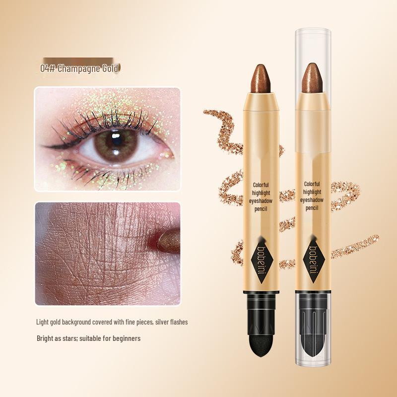 Brilliant Highlighting Eyeshadow Pencil: Pearlescent Double-Ended Stick for Contouring & Tear Trough Definition