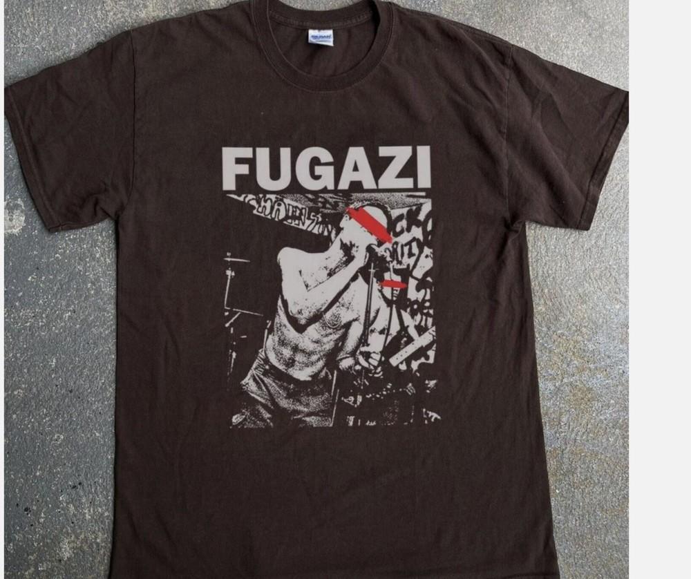 Футболка группы Fugazi, Хлопковая футболка Fugazi в ретро-стиле, Унисекс S-5XL, Унисекс Футболка L