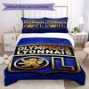 Olympique Lyonnais Pattern Bedding,Quilt Set Quilt Cover Pillowcase Home Birthday Gift(1 * duvet cover + 2 * pillowcase, without core)_lx