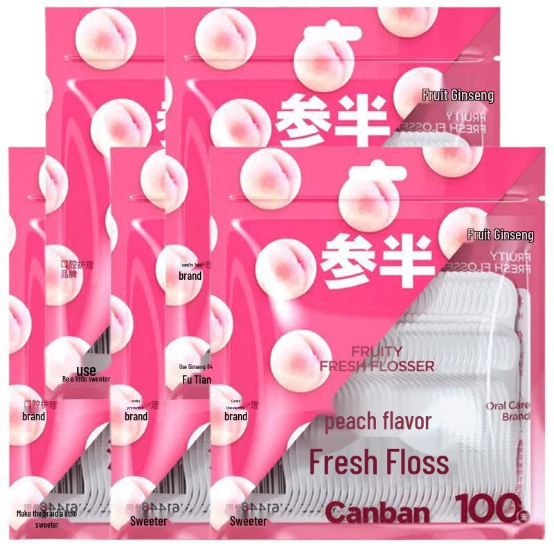 Cenban Peach Dental Floss Picks