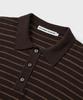 Beulaendideu Hard Twist Holiday Polo Knit [Brown Stripe]