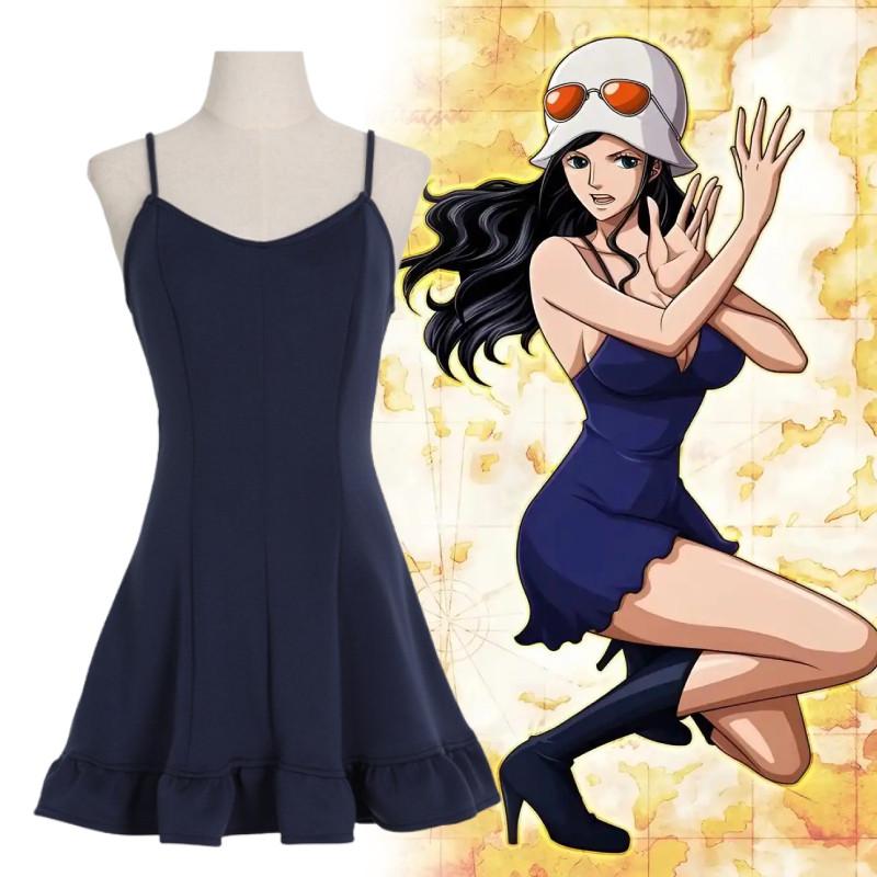 Piece One Nico Robin Cosplay Costume Dress Halloween Party Stage Performance