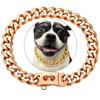 Titanium Steel Dog Chain Collar Harnesses 15mm Stainless Steel Gold Collar 19mm Silver for Small Dogs Pet Products Supplies