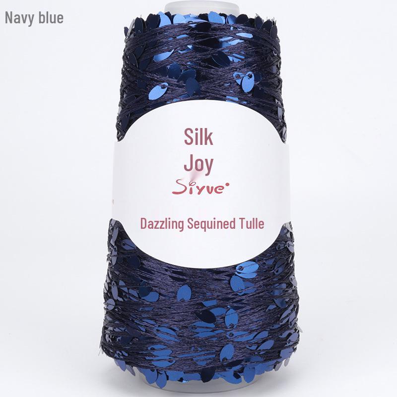 Siyue Silk Color Point Yarn: Dazzling Sequin Wool with Water Drop Sequins for DIY Hand Knitting