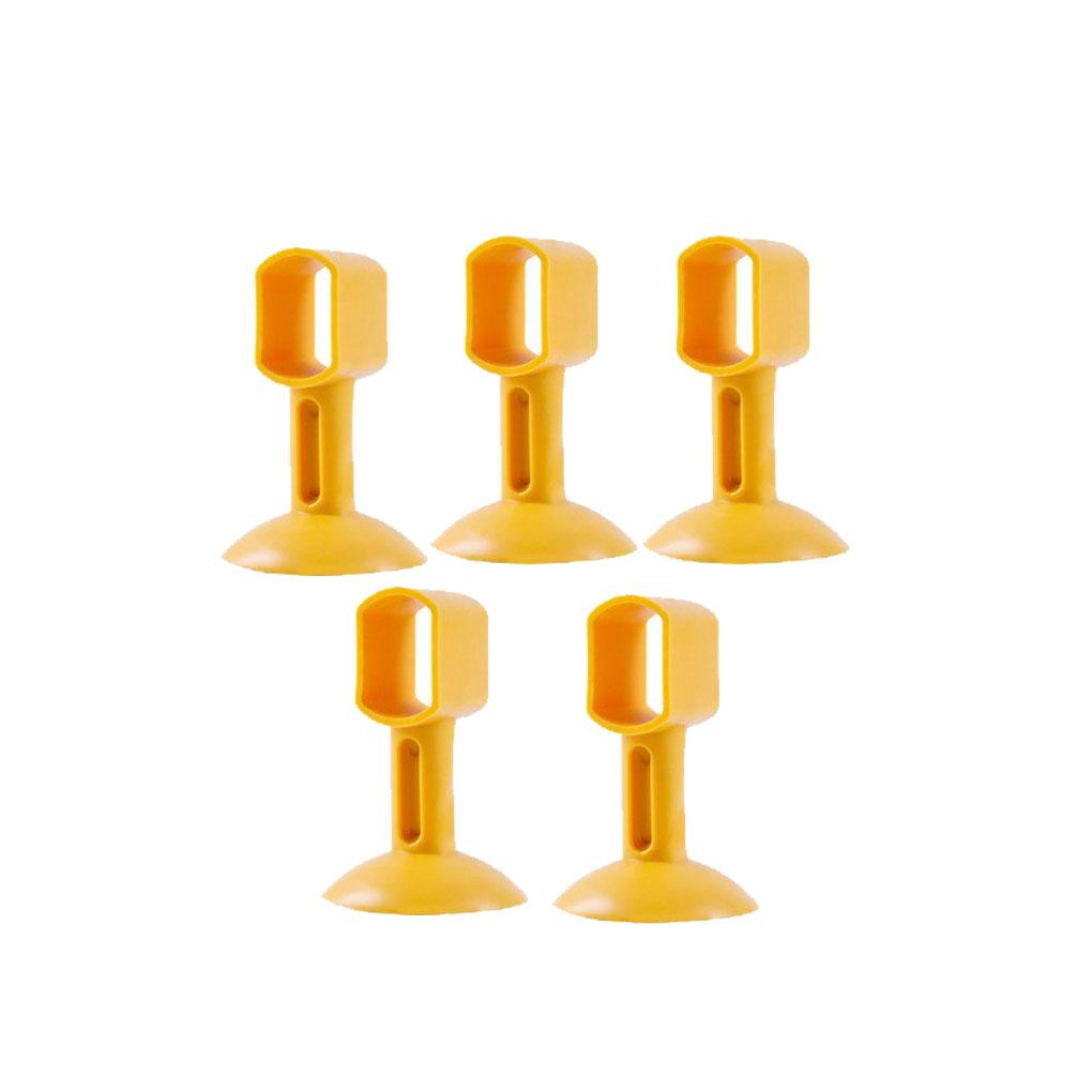 

Упаковка из 5 силиконовых стопоров для дверных ручек против столкновений, низкий уровень шума, защитная накладка, присоска, для шкафа, съемный, моющийся жёлтый