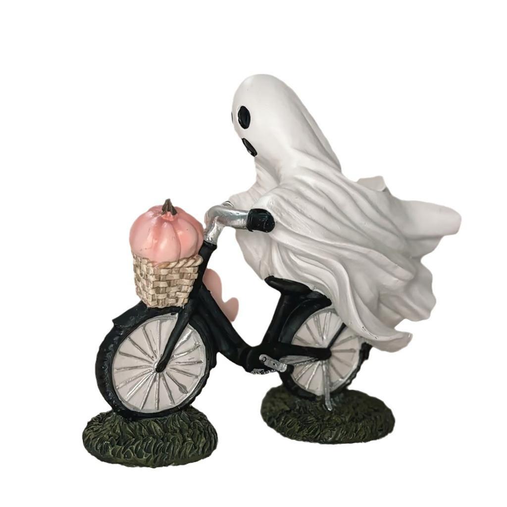 Halloween Radfahren Und Rosa Kürbisse Harz Ornament