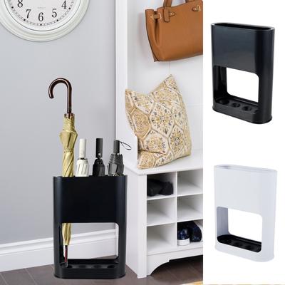 Umbrella Stand Rack Fits Holder with Heavy Duty Metal Iron Panel with Non-Slip Soft Cushion Removable Drip Tray for Long Short