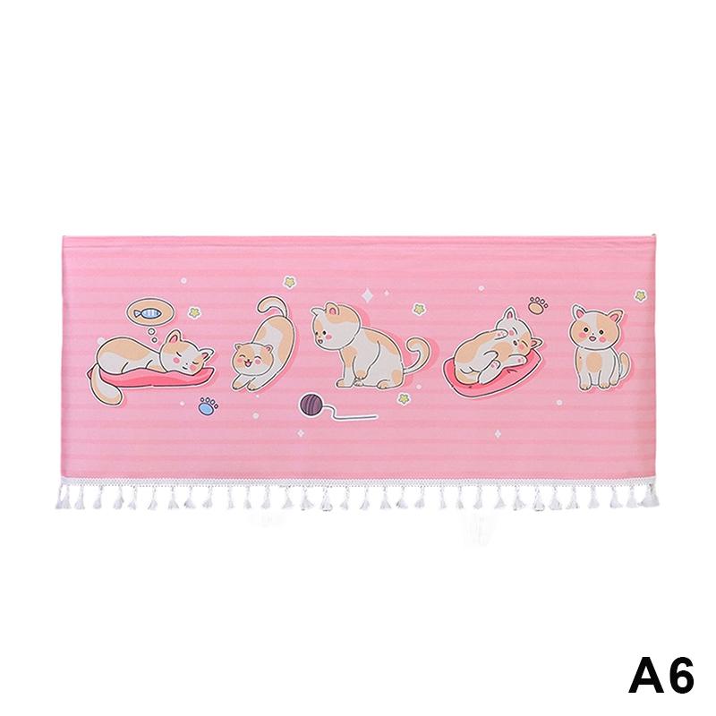 Cartoon Animal Door Curtain With Tassels Self-adhesive Partition Curtains For Bedroom, Bathroom & Home Decor, Privacy Dust Proof