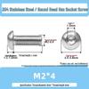 304 Stainless Steel Mushroom Head Hexagon Screw M2-M6