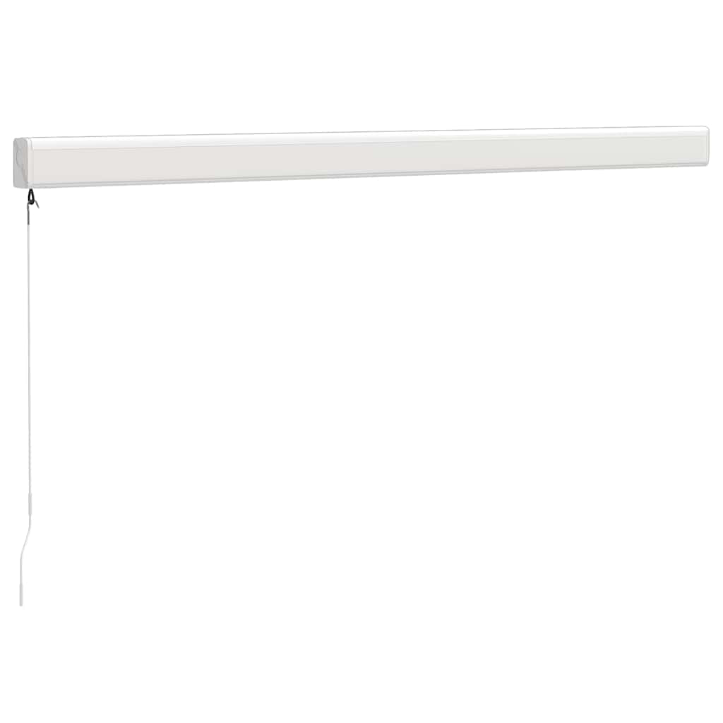 Retractable Awning Yellow and White 3x2.5 m Fabric and Aluminum