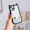 Soft Cat Ear Phone Cases for iPhone 16 15 13 12 11 Pro Max 14 Plus Silicone Anti-Drop Transparent Acrylic Back Cover N69 Anime Haikyuu X Reader Art
