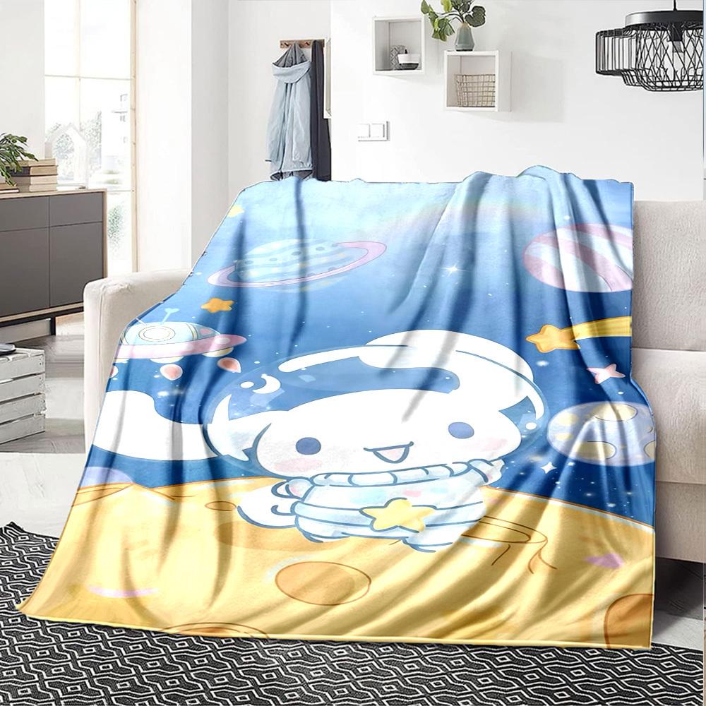 1pc space explorer blanket Lightweight Flannel Throw for Sofa Bed Travel Camping Livingroom Office Couch Chair