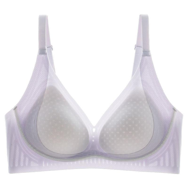 Comfortable and Seamless Summer Thin Small Breasts Show Large Gathering and Pulling Anti-sagging Breathable Bra shield.cmABC Cup