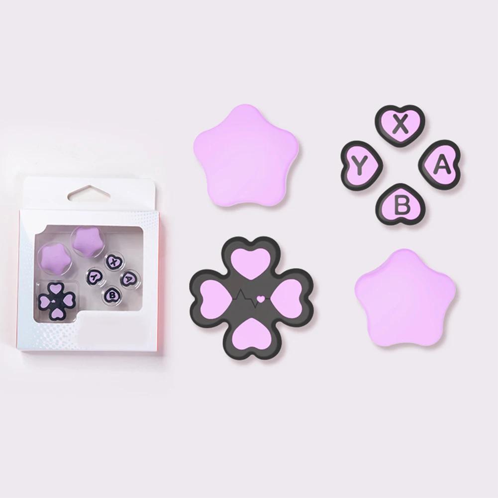Silicone Soft D-pad Cross Button ABXY Key Sticker Skin Case For Nintendo Switch 2 Joy-Con Thumb Stick Grip Cap Cover For NS 2