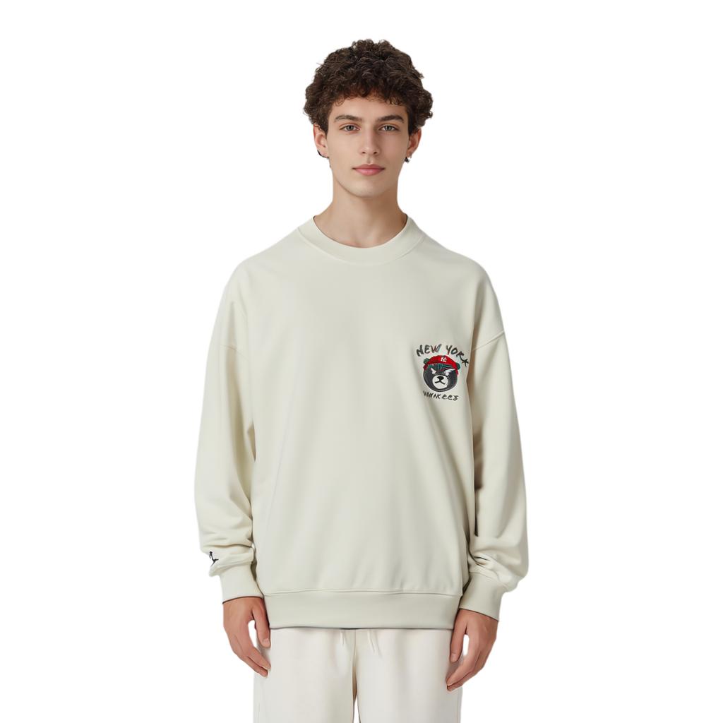 MLB Mega Bear Fw22 Embroidered Bear Crewneck Pullover Loose Long Sleeve Sweatshirt Unisex Sweatshirt Off-White 3AMTE0124-50CRS